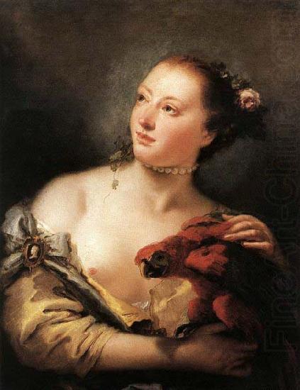 Giovanni Battista Tiepolo Woman with a Parrot china oil painting image